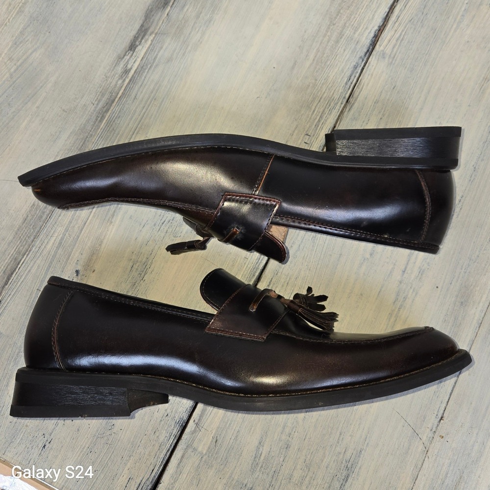 Giorgio Brutini Mens Brown Leather Tassel Loafer Dress Shoes Size 10.5 M‎ - Picture 4 of 5